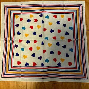 NWOT Colorful Hearts Bandanna
